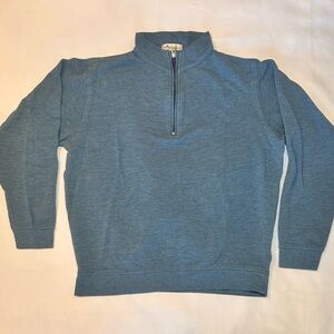 Peter Millar Crown Comfort Pullover Quarter Zip Mens Small Blue 4 Way Stretch
